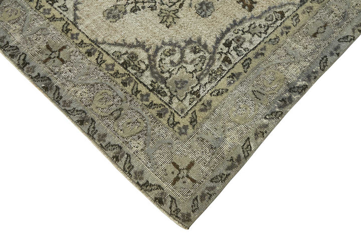 5x10 Vintage Hand-Carved Turkish Rug - 46944