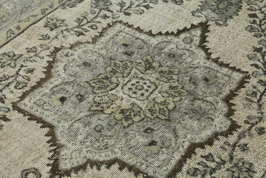 5x10 Vintage Hand-Carved Turkish Rug - 46944