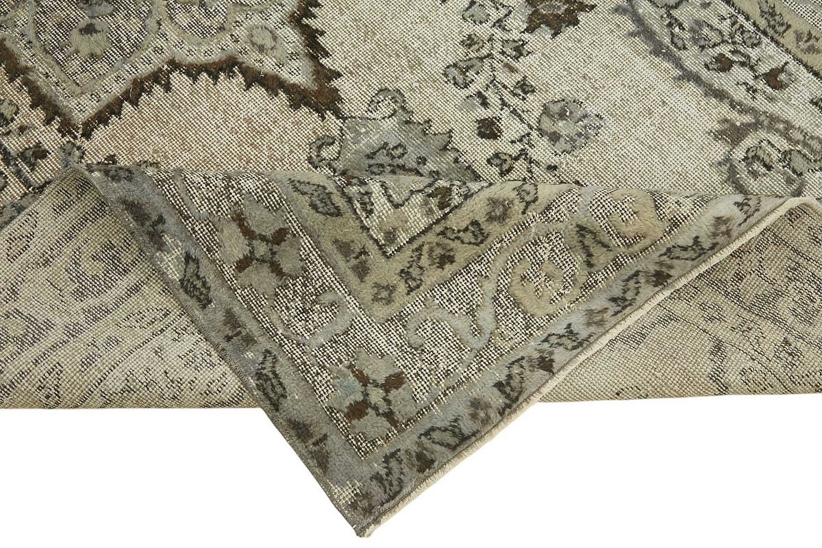 5x10 Vintage Hand-Carved Turkish Rug - 46944