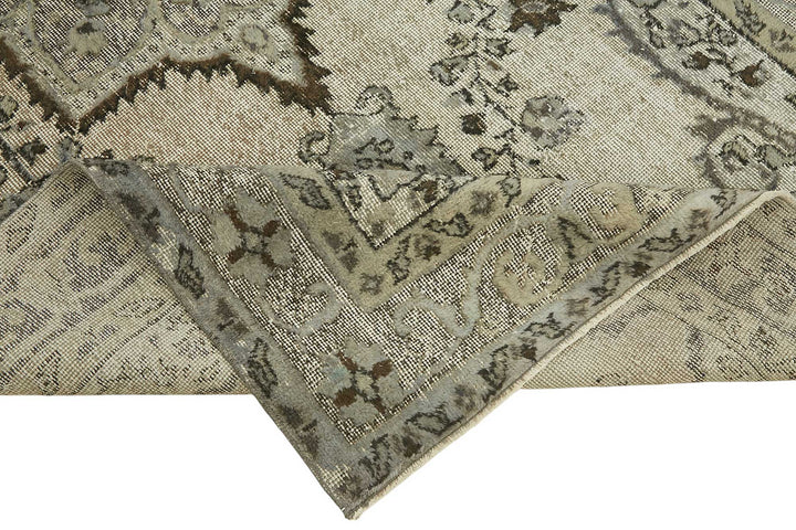 5x10 Vintage Hand-Carved Turkish Rug - 46944