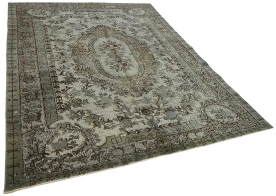 6x9 Vintage Hand-Carved Turkish Rug - 46945