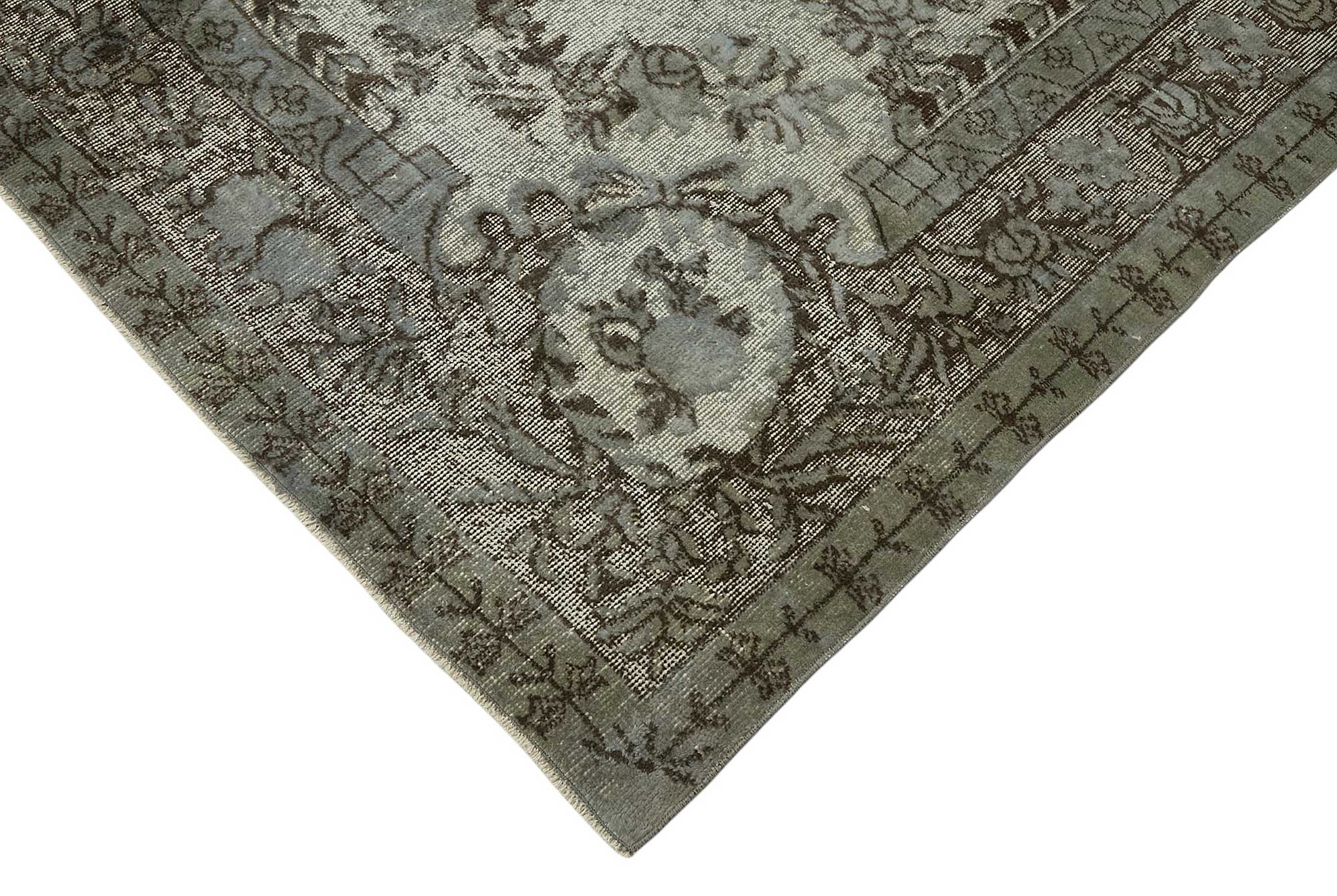 6x9 Vintage Hand-Carved Turkish Rug - 46945