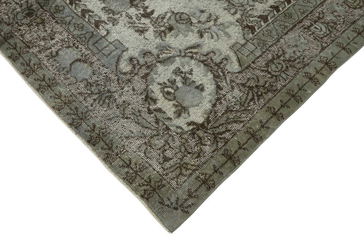6x9 Vintage Hand-Carved Turkish Rug - 46945