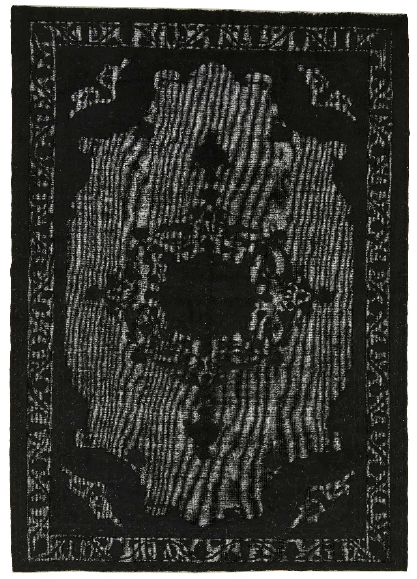 7x10 Vintage Hand-Carved Turkish Rug - 46946