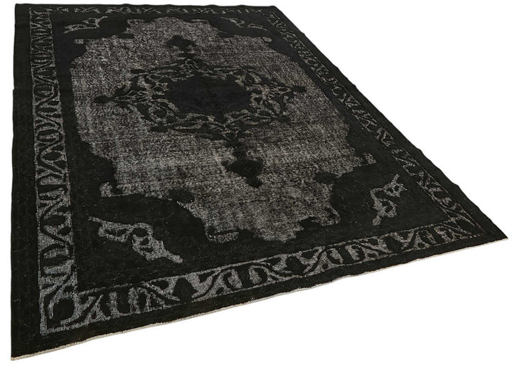 7x10 Vintage Hand-Carved Turkish Rug - 46946