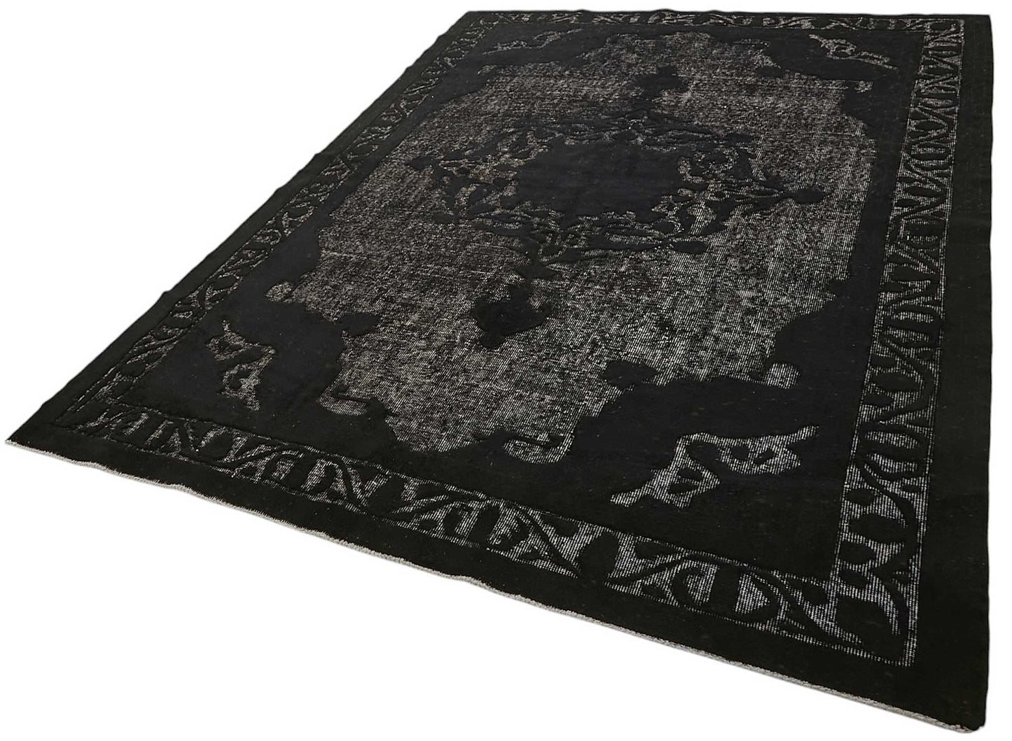 7x10 Vintage Hand-Carved Turkish Rug - 46946