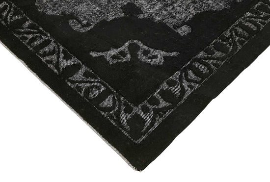 7x10 Vintage Hand-Carved Turkish Rug - 46946