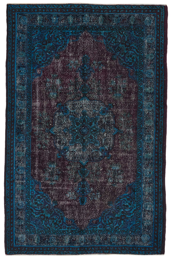 5x8 Vintage Hand-Carved Turkish Rug - 46947