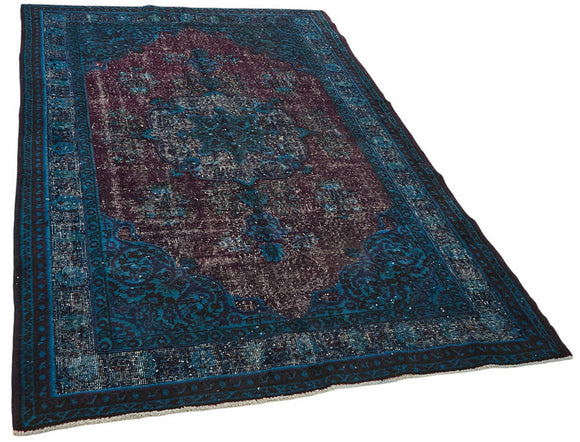 5x8 Vintage Hand-Carved Turkish Rug - 46947