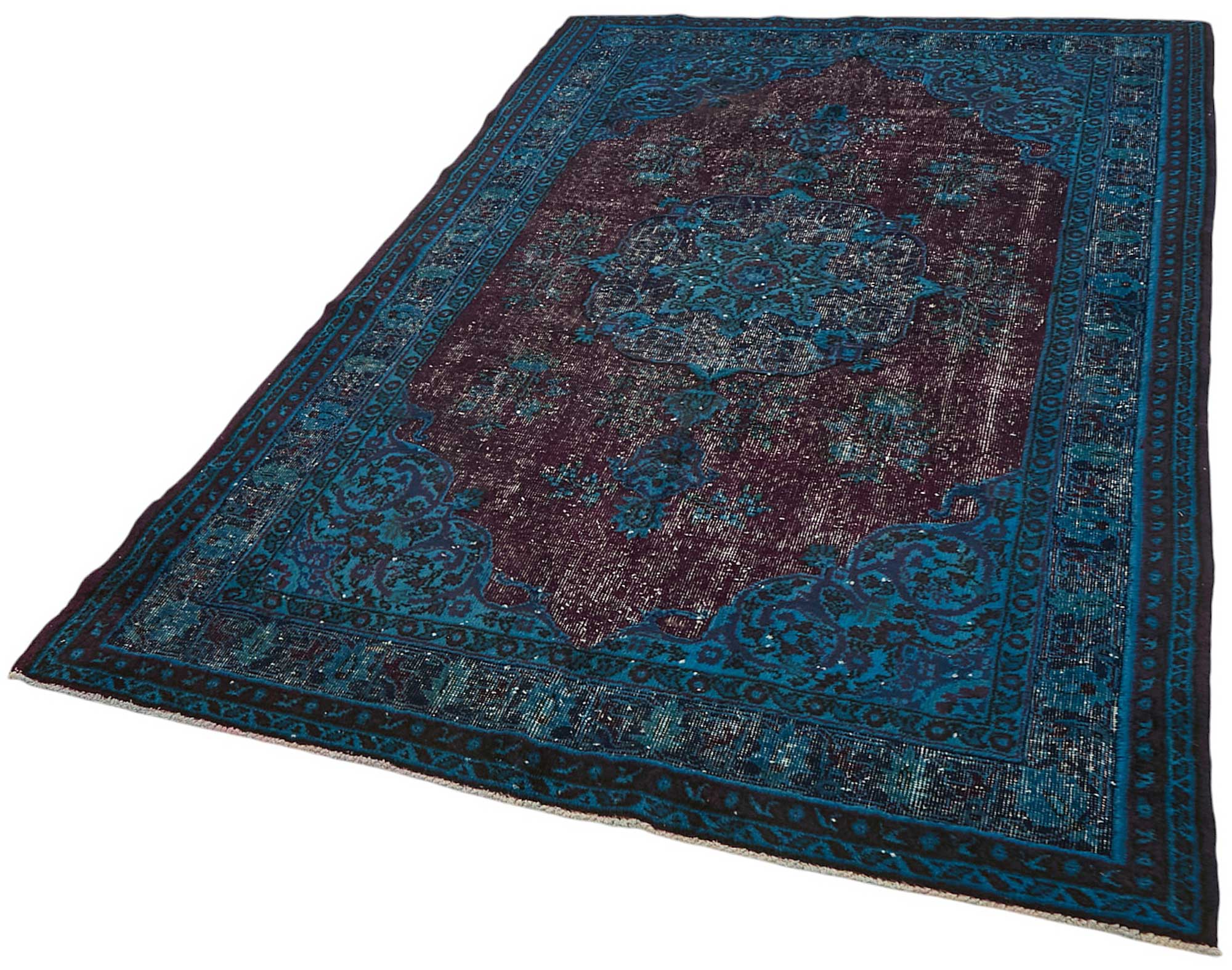 5x8 Vintage Hand-Carved Turkish Rug - 46947