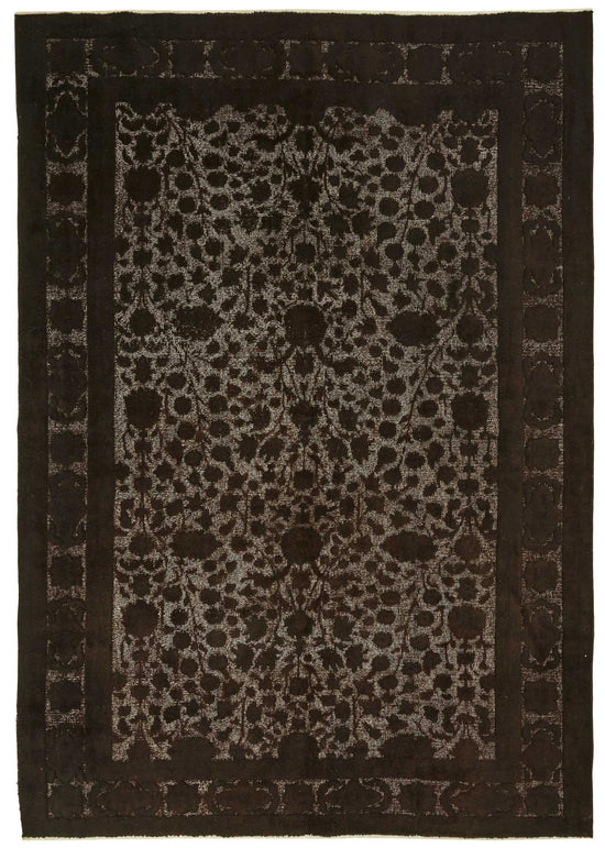 6x9 Vintage Hand-Carved Turkish Rug - 46948