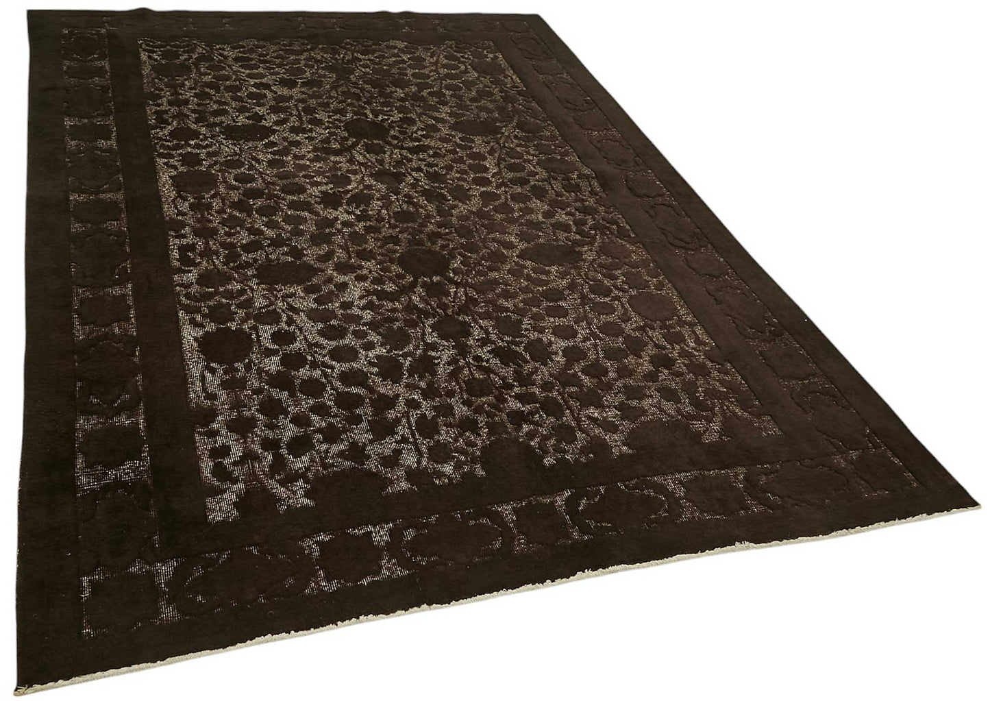 6x9 Vintage Hand-Carved Turkish Rug - 46948