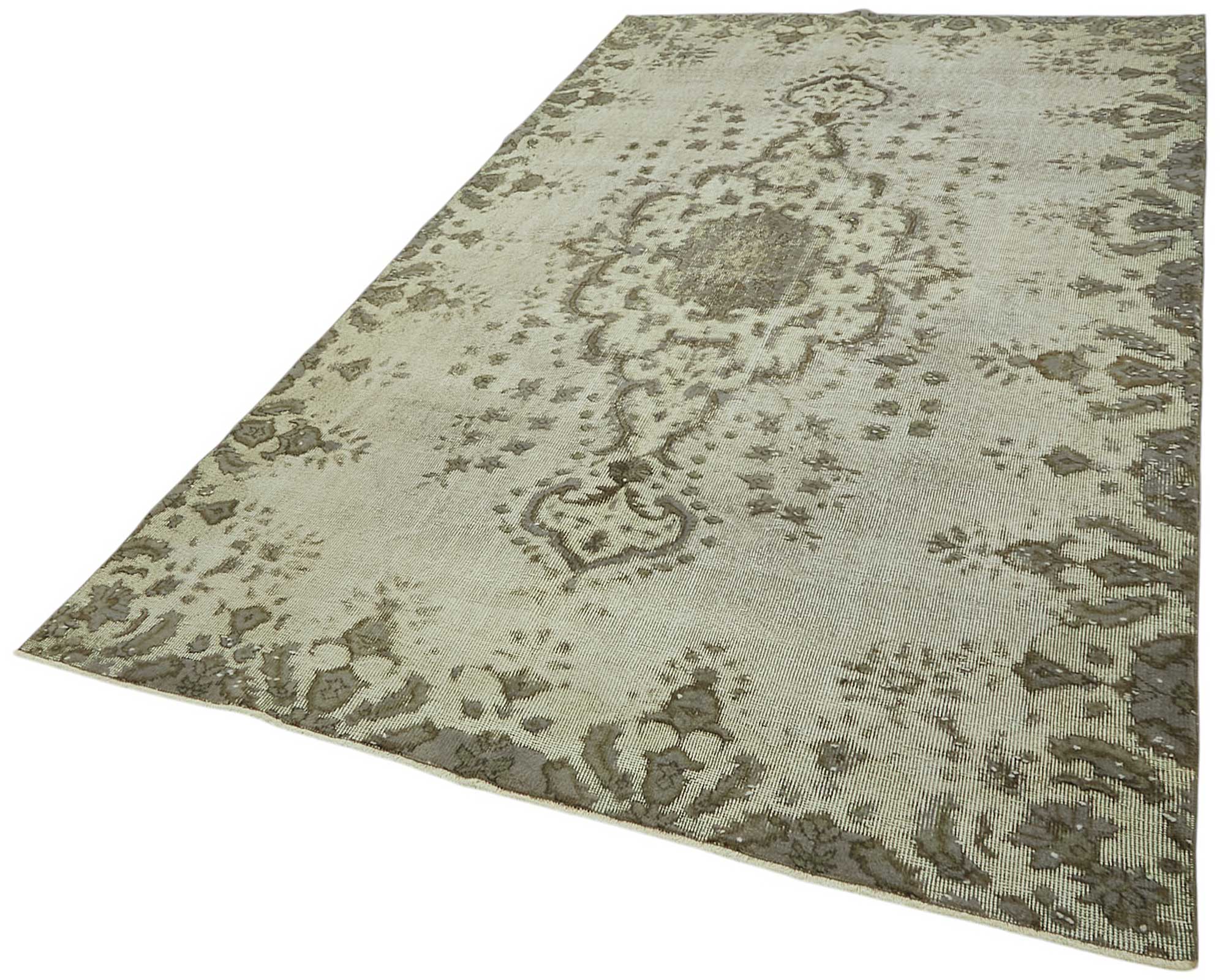 6x10 Vintage Hand-Carved Turkish Rug - 46949