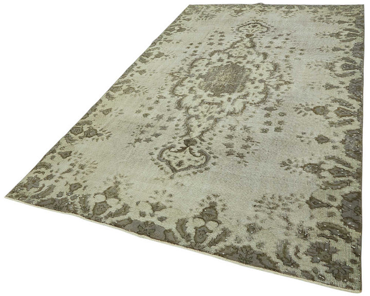 6x10 Vintage Hand-Carved Turkish Rug - 46949