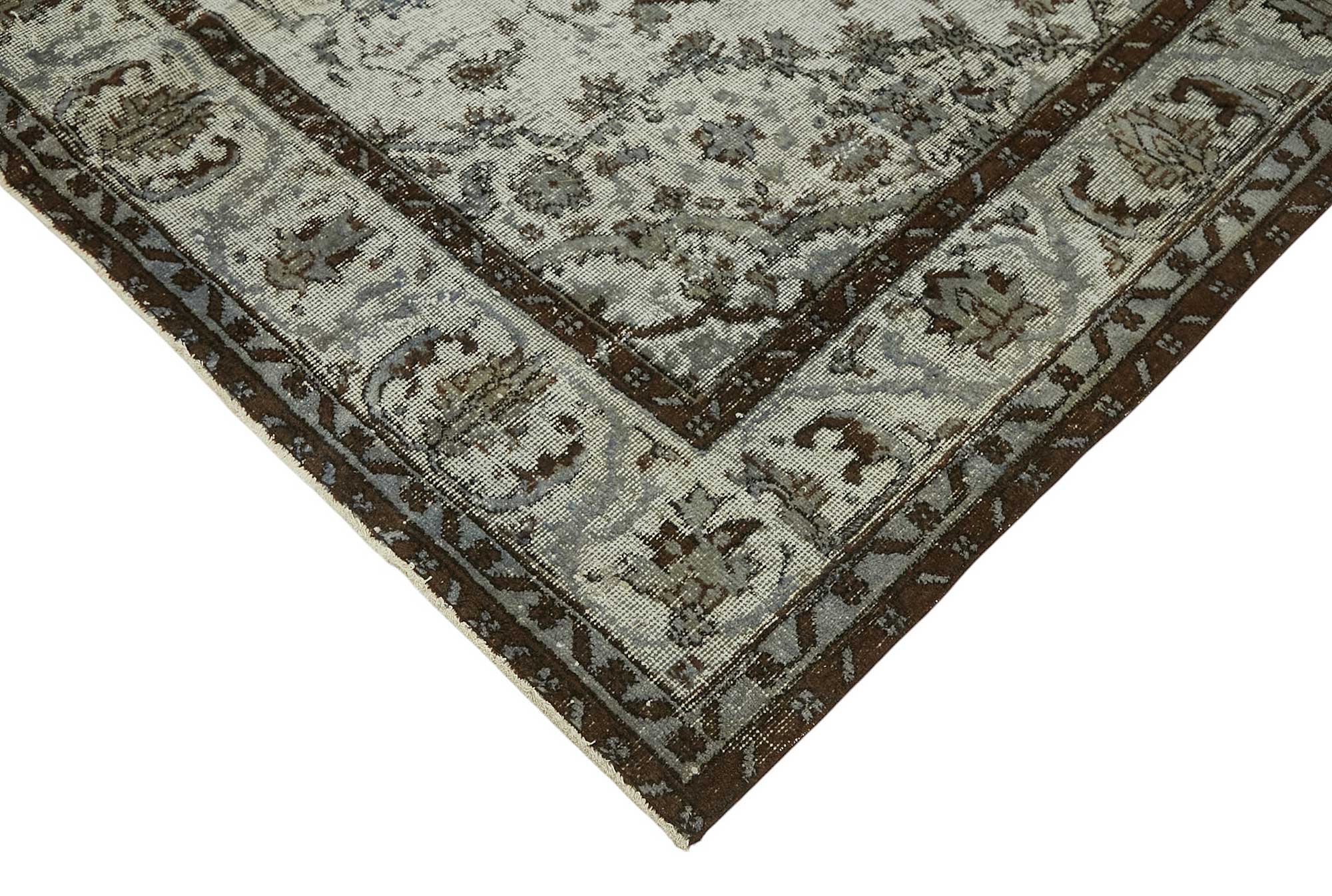 7x10 Vintage Hand-Carved Turkish Rug - 46950