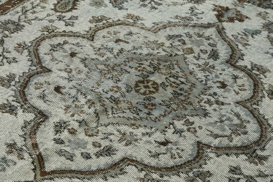 7x10 Vintage Hand-Carved Turkish Rug - 46950