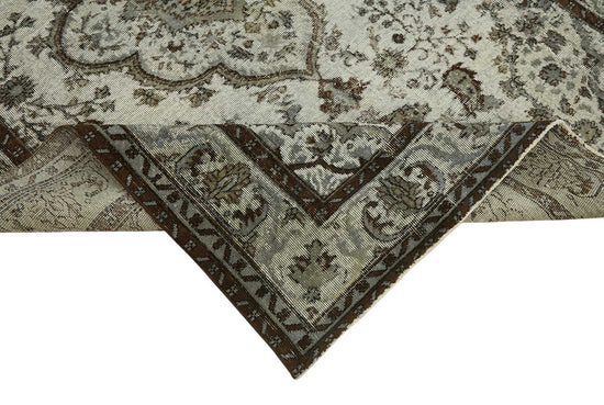 7x10 Vintage Hand-Carved Turkish Rug - 46950