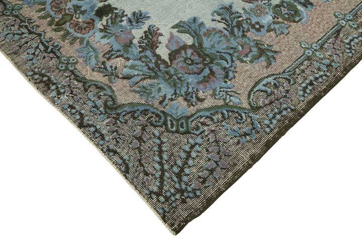 6x10 Vintage Hand-Carved Turkish Rug - 46952