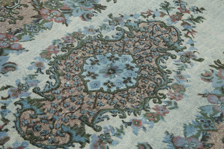 6x10 Vintage Hand-Carved Turkish Rug - 46952