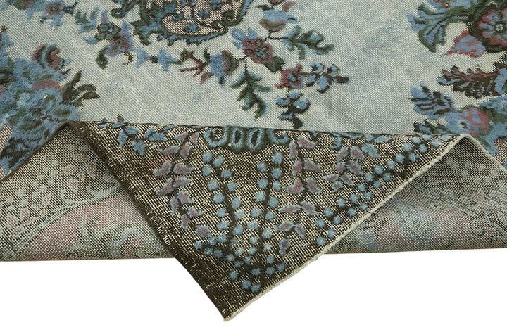 6x10 Vintage Hand-Carved Turkish Rug - 46952