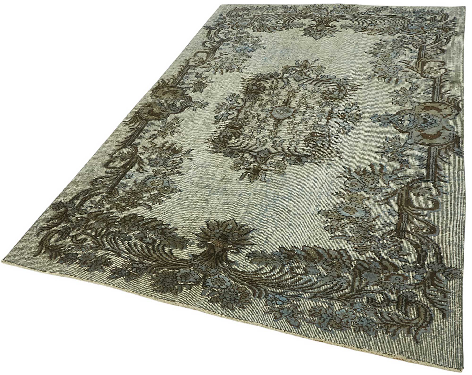 5x8 Vintage Hand-Carved Turkish Rug - 46953