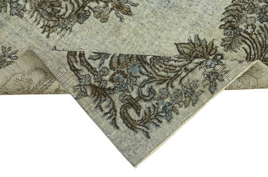 5x8 Vintage Hand-Carved Turkish Rug - 46953