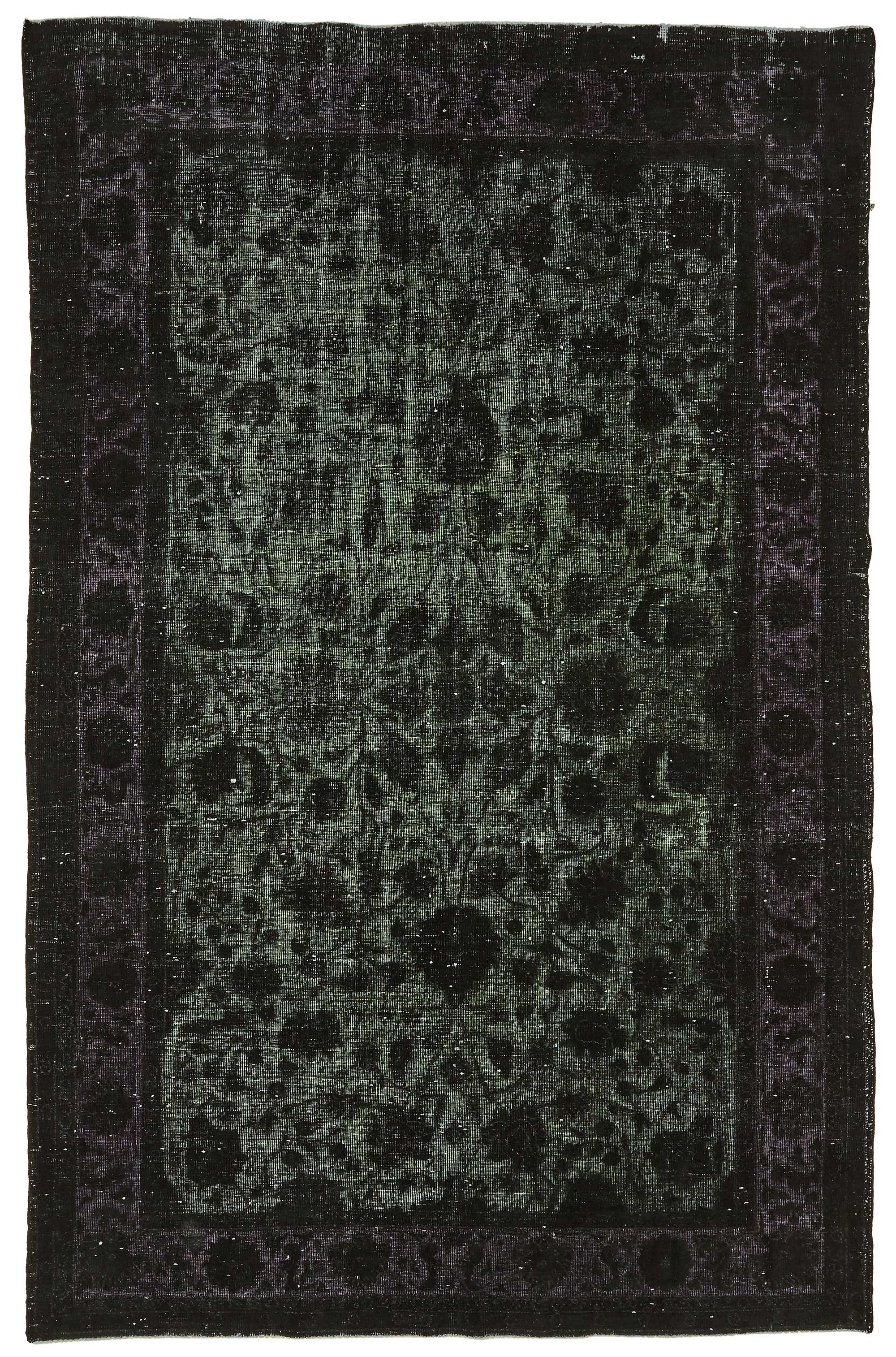 6x10 Vintage Hand-Carved Turkish Rug - 46956
