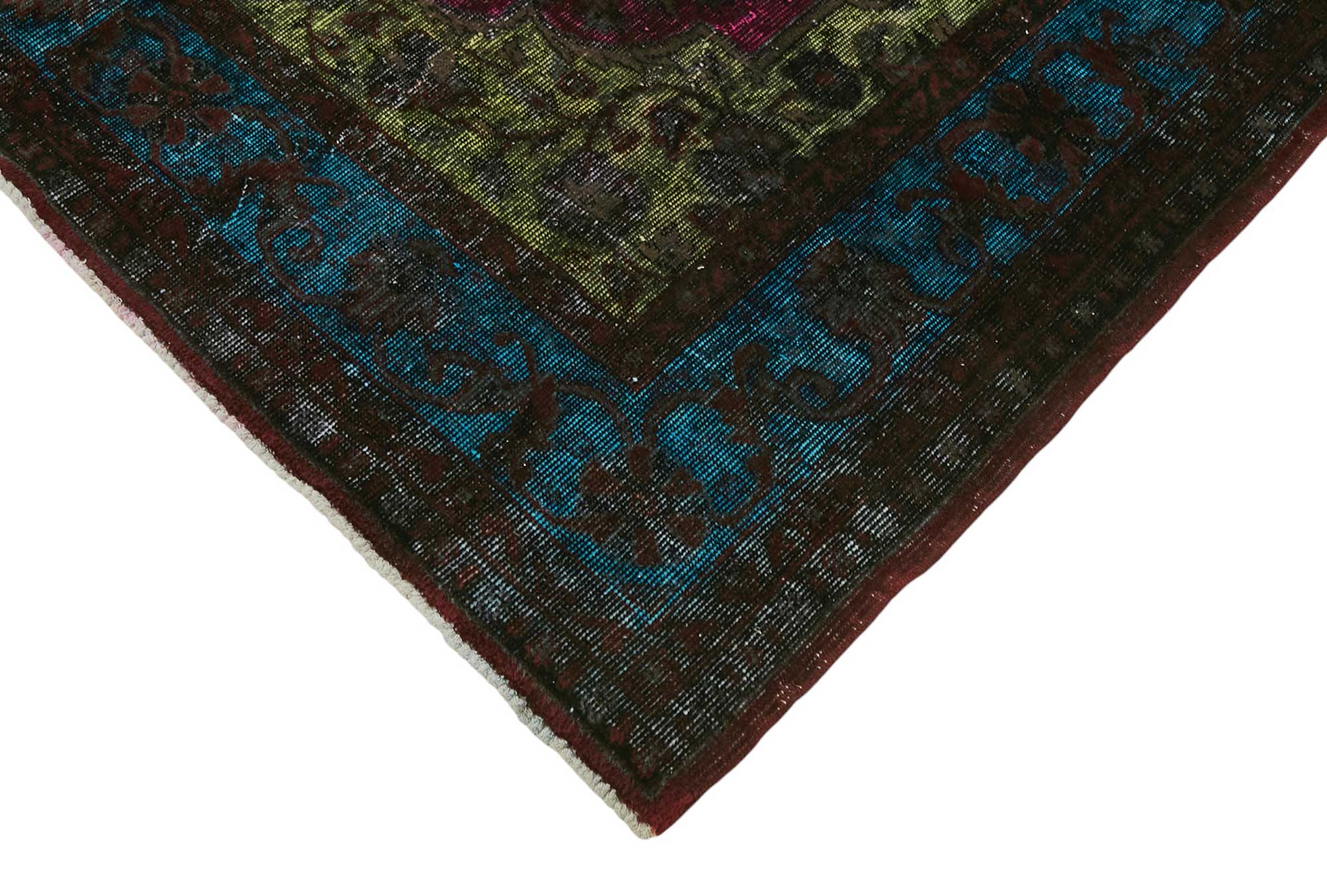 7x10 Vintage Hand-Carved Turkish Rug - 46960
