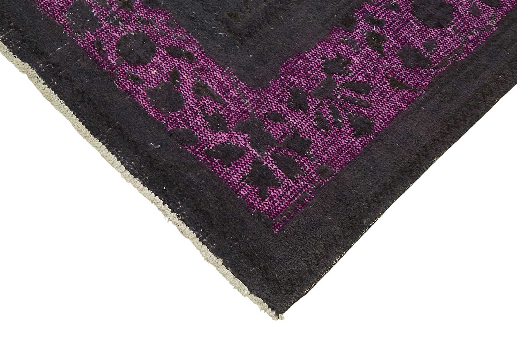 7x11 Vintage Hand-Carved Turkish Rug - 46961