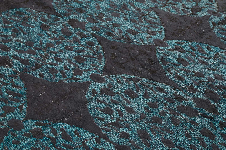 7x11 Vintage Hand-Carved Turkish Rug - 46961