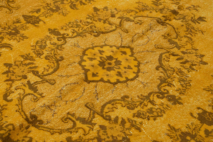 7x10 Vintage Hand-Carved Turkish Rug - 46962