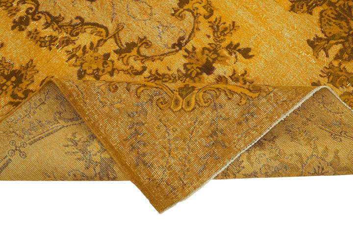 7x10 Vintage Hand-Carved Turkish Rug - 46962