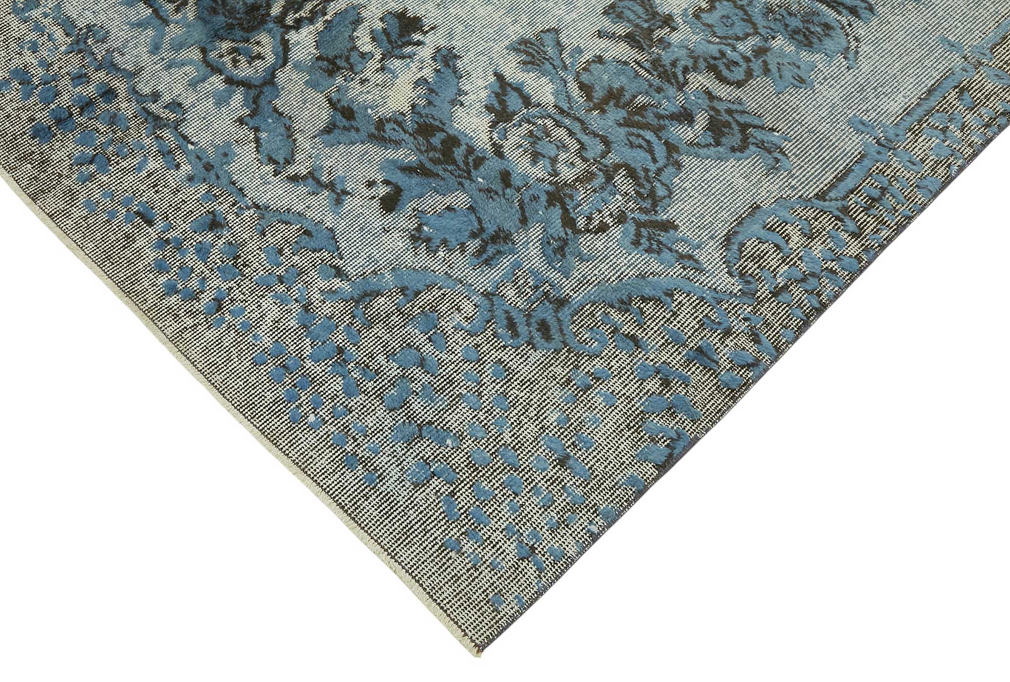 6x10 Vintage Hand-Carved Turkish Rug - 46963