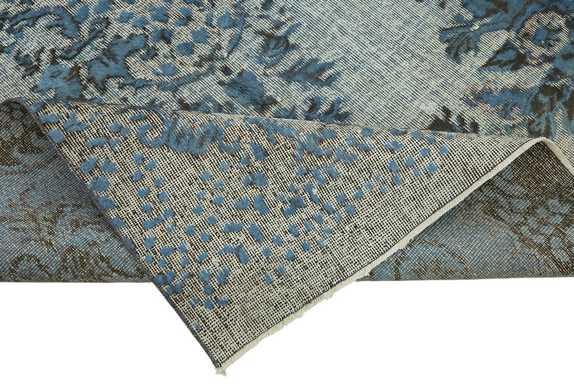 6x10 Vintage Hand-Carved Turkish Rug - 46963
