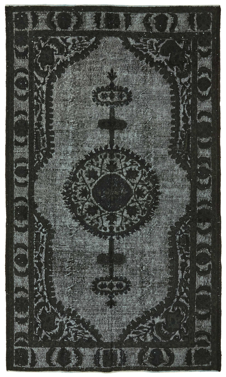 6x10 Vintage Hand-Carved Turkish Rug - 46964