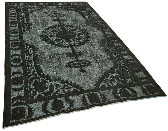 6x10 Vintage Hand-Carved Turkish Rug - 46964