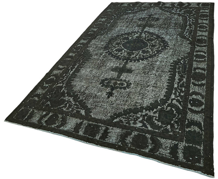 6x10 Vintage Hand-Carved Turkish Rug - 46964