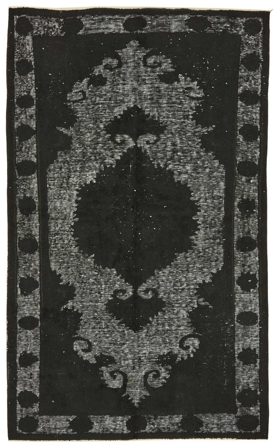 5x8 Vintage Hand-Carved Turkish Rug - 46965