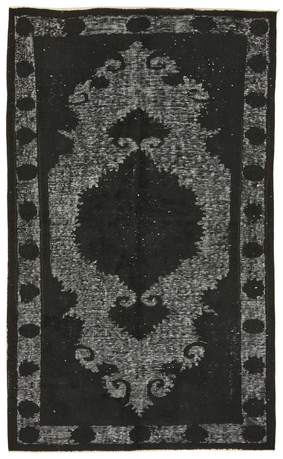 5x8 Vintage Hand-Carved Turkish Rug - 46965