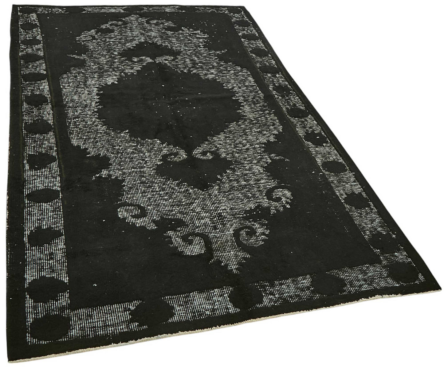5x8 Vintage Hand-Carved Turkish Rug - 46965