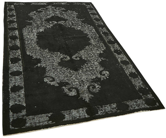 5x8 Vintage Hand-Carved Turkish Rug - 46965