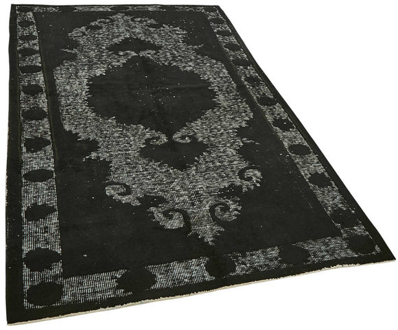 5x8 Vintage Hand-Carved Turkish Rug - 46965