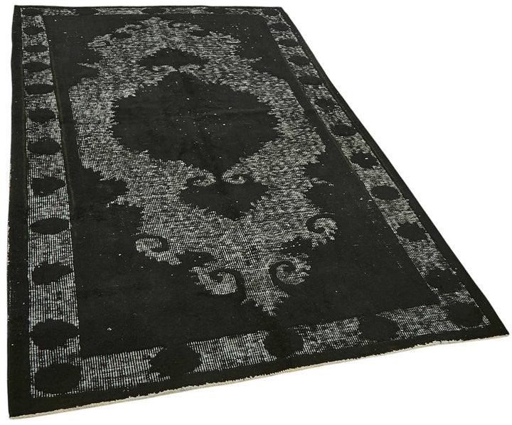 5x8 Vintage Hand-Carved Turkish Rug - 46965