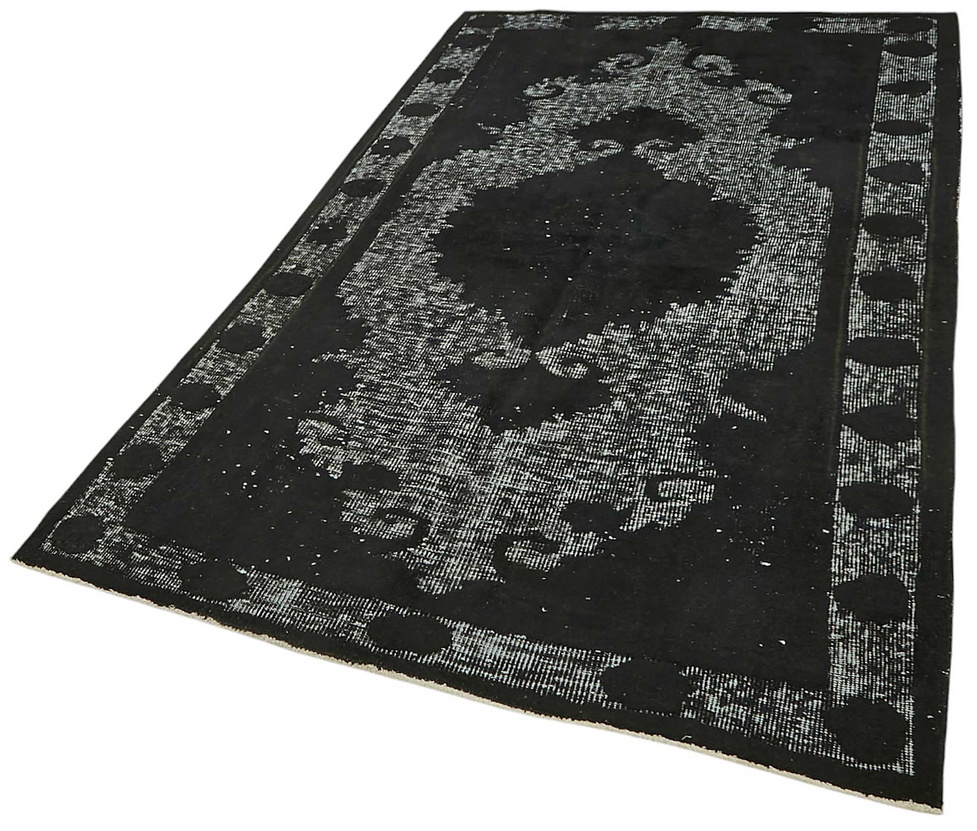 5x8 Vintage Hand-Carved Turkish Rug - 46965