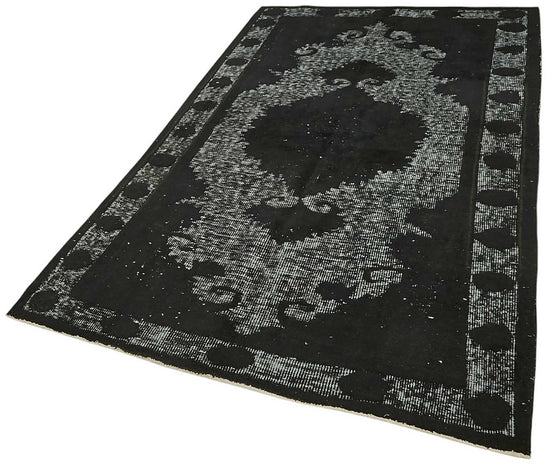 5x8 Vintage Hand-Carved Turkish Rug - 46965