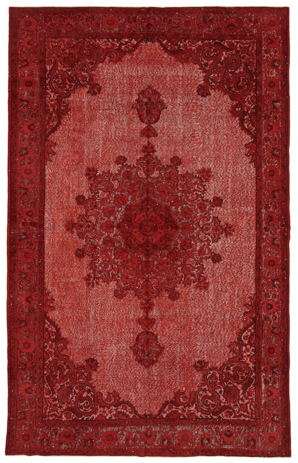 7x11 Vintage Hand-Carved Turkish Rug - 46967