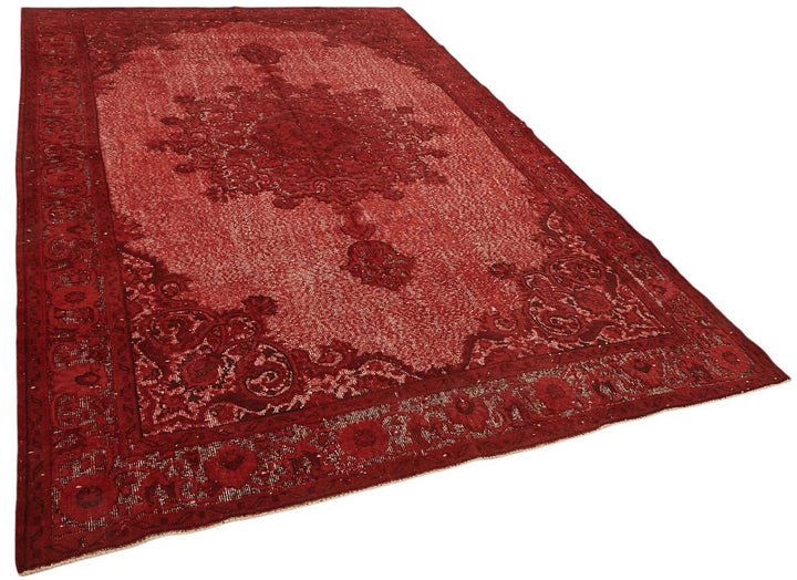 7x11 Vintage Hand-Carved Turkish Rug - 46967