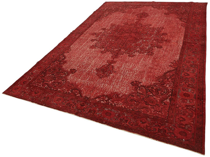 7x11 Vintage Hand-Carved Turkish Rug - 46967