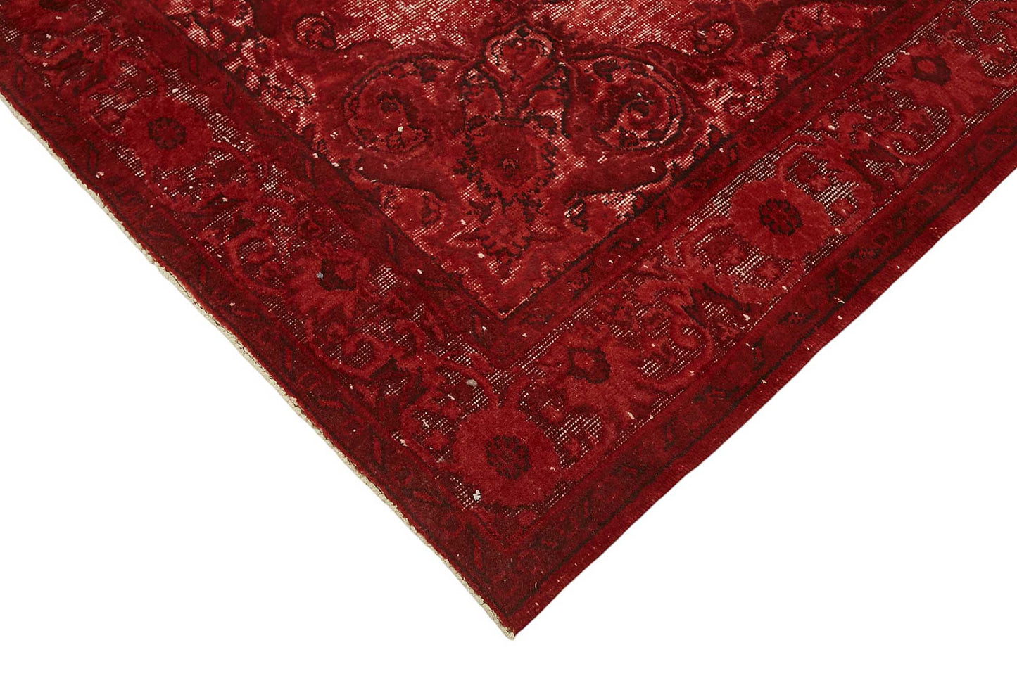 7x11 Vintage Hand-Carved Turkish Rug - 46967