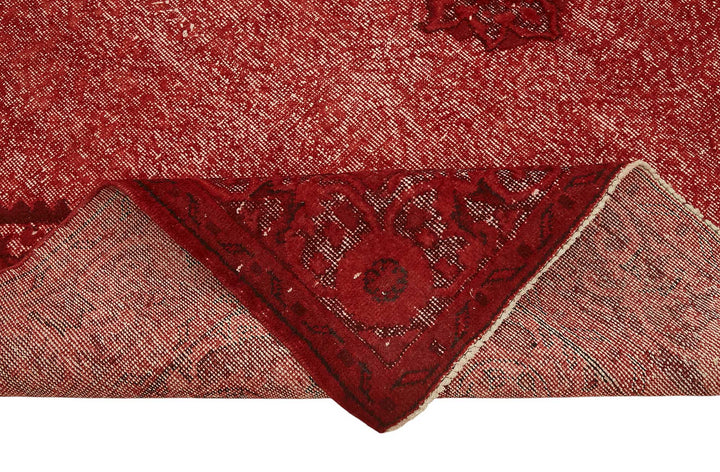 7x11 Vintage Hand-Carved Turkish Rug - 46967